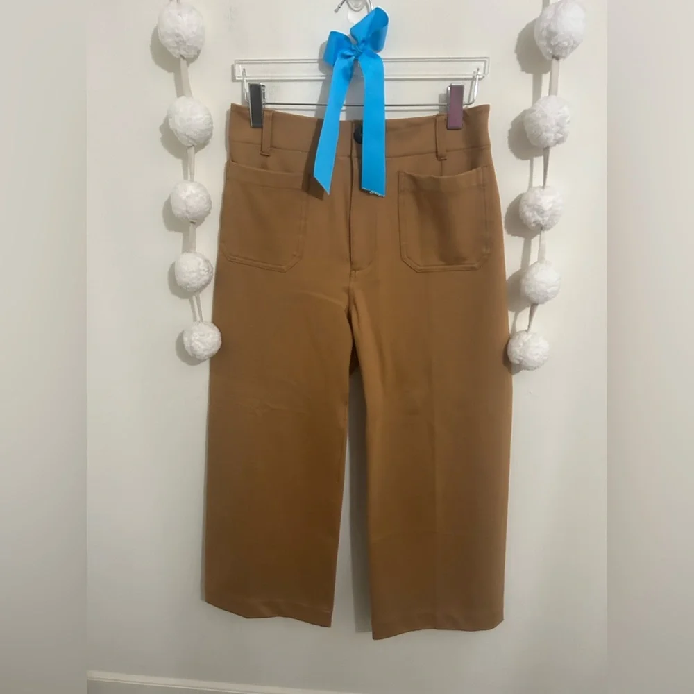 Anthropologie The Colette Cropped Wide Leg Trouser By Maeve: Ponte Edition - Picture 3 of 10